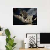 Chat sur clôture (18) Poster (Bureau à domicile)