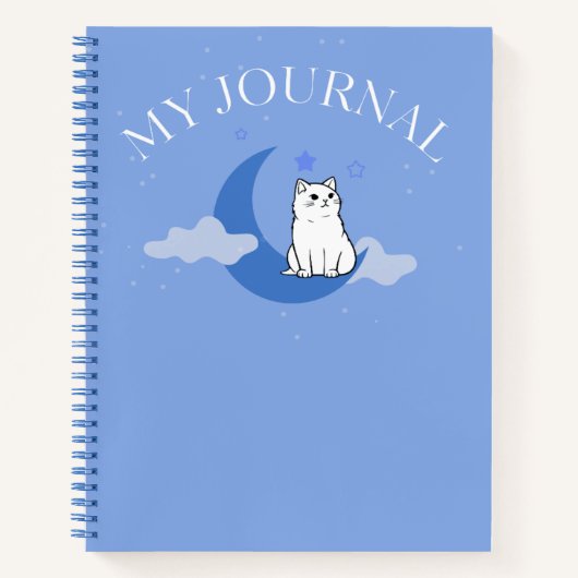 Chat sur la lune Journal 💜 💙 ✨ 😺 (Devant)