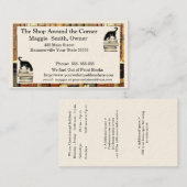 Chat sur le carte de visite de livres (Devant / Derrière)