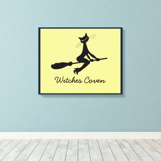 Chat Sur Toile Broomstick Imprimer (Insitu (Plancher de Bois))