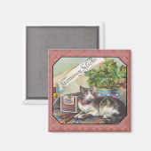 Chat sur un aimant de table (Recto/Verso)