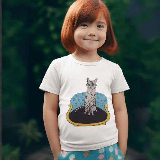 Chat sur une chaise T-shirt cadeau amoureux de les