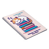Chat sur une pile de livres Cute Custom Readers No (Côté Droit)