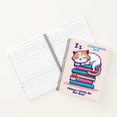 Chat sur une pile de livres Cute Custom Readers No (Intérieur)