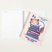 Chat sur une pile de livres Cute Custom Readers No (Devant avec enveloppe)