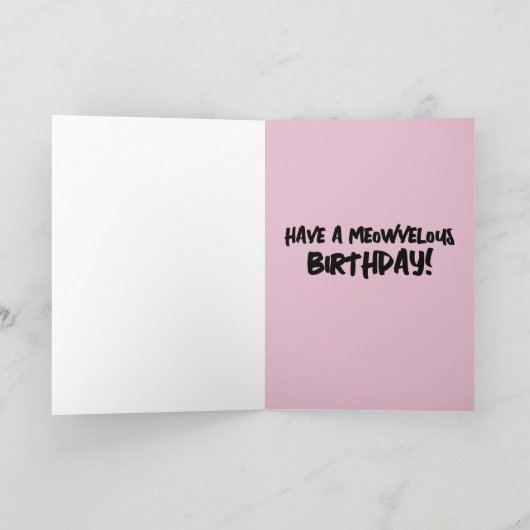 CHAT SWEET NEICE CARTE D'ANNIVERSAIRE (Intérieur)