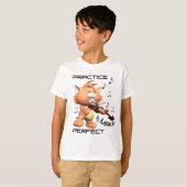 Chat T-shirt jouant de violon filles " (Devant entier)
