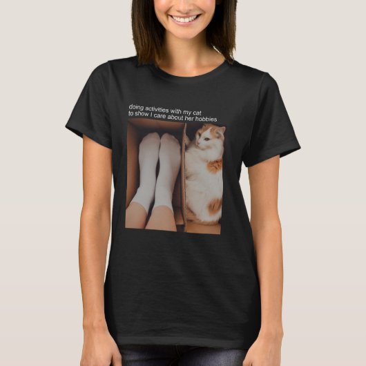 Chat T-shirt Mème Silly Chat Funny Kitty Meow Hiss (Devant)