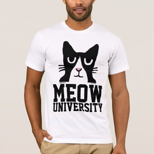 Chat T-shirts amusants, MEOW UNIVERSITY (Devant)