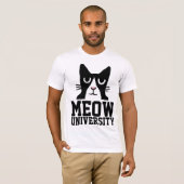 Chat T-shirts amusants, MEOW UNIVERSITY (Devant entier)