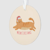 Chat Tabby Jaune Noël (devant)