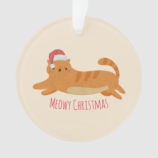 Chat Tabby Jaune Noël (devant)