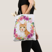Chat Tabby Orange avec Sac fourre-tout de couronne (De près)