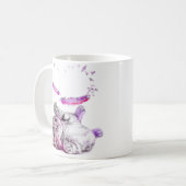 Chat Tasse Coeur Plume (Devant gauche)