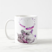 Chat Tasse Coeur Plume (Gauche)