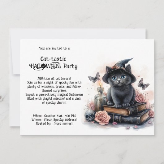 😺 Chat - Tastic HALLOWEEN party Invitation (Devant)