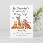 Chat Tastic Kitten Invitation Anniversaire (Debout devant)