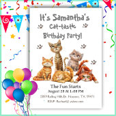 Chat Tastic Kitten Invitation Anniversaire