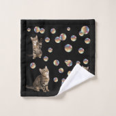 Chat tigré Bulles Chat (Gant de toilette)
