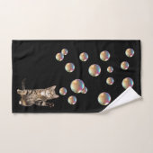 Chat tigré Bulles Chat (Serviette à main)