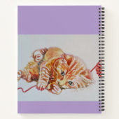 Chat tigré Chats mignons chat aquarelle Cahier (Dos)