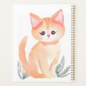 Chat tigré orange aquarelle chaton (Dos)