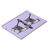 Chat tigré rayé Carnet de nom de filles mignonnes (Côté gauche)