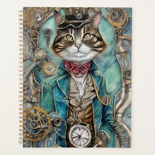 Chat tigré Steampunk vintage (Devant)