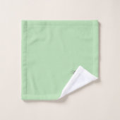 Chat tigré & texte de nom sur fond vert clair (Gant de toilette)