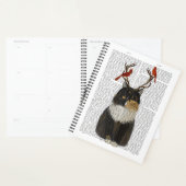 Chat Tortoiseshell avec Antlers et Red Birds (Devant avec enveloppe)