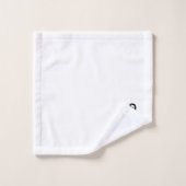 Chat tourné vers le bas sur fond blanc (Gant de toilette)