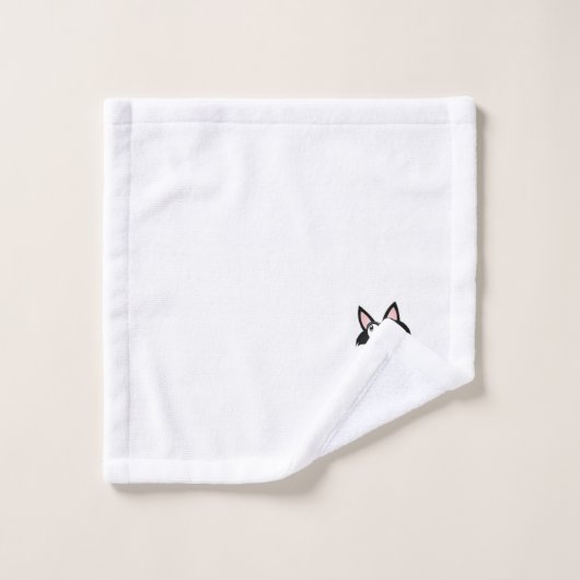 Chat tueur mignon avec un couteau sanglant (Gant de toilette)