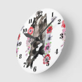 Chat Tuxedo Chats Art Animal Enfant Rose Horloge R (Angle)