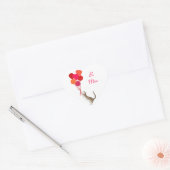 Chat Valentine avec Ballons Coeur Sticker de vacan (Enveloppe)