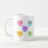 Chat Valentine Candy Coeurs Mug (Gauche)