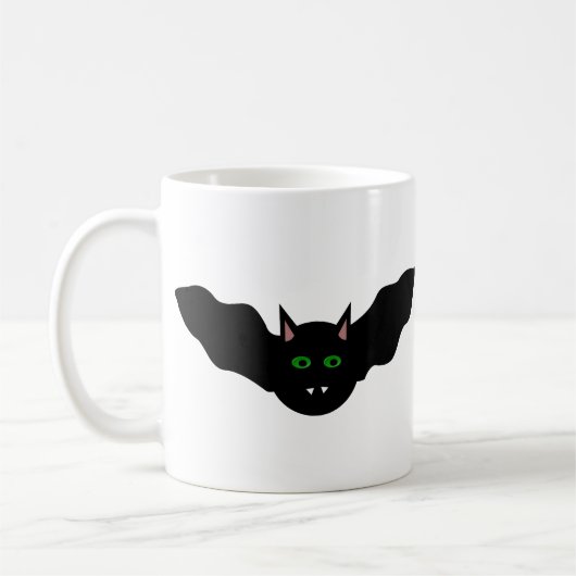 Chat Vampire face chauve Halloween Mug (Gauche)
