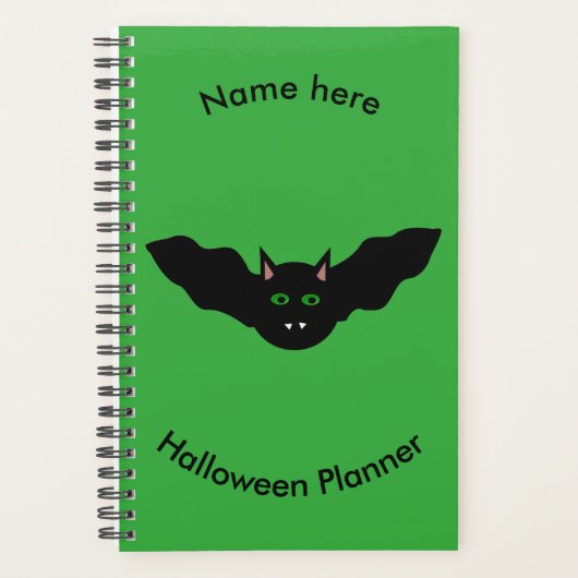 Chat Vampire face chauve Halloween planificateur p (Devant)