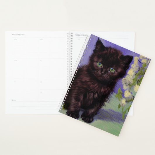 Chat Van Gogh avec fleurs blanches (Devant avec enveloppe)
