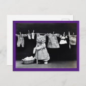 Chat victorien, Vintage, Carte postale Art Chat (Devant / Derrière)