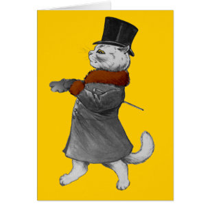 Chat vintage de monsieur de Louis Wain dans la