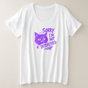 Chat Violet Grincheux Drôle Désolé Je Ne Suis Pas