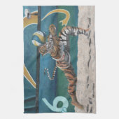 Chat Warrior Jouer Beach Volleyball Serviette (Vertical)