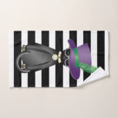 Chat Whimsical Adorable, Rayures (Serviette à main)