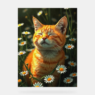 Chat Whimsical dans un jardin de fleurs