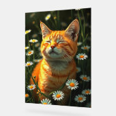 Chat Whimsical dans un jardin de fleurs (Angle)