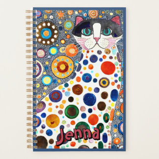 Chat Whimsical Spiral Personnalisé Hebdomadaire Mo