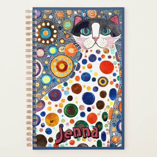 Chat Whimsical Spiral Personnalisé Hebdomadaire Mo (Devant)