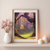 Chat Whimsical sur une affiche à voilure