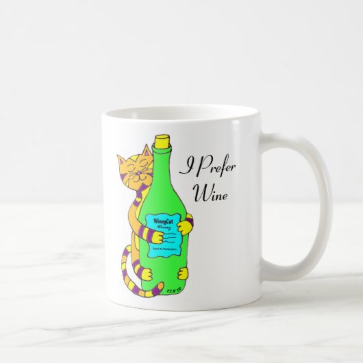 Chat Winey, "je tasse de café, de thé ou de vin (Droite)