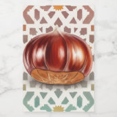 Châtaigne, Sticker pour Conteneur alimentaire par (Étiquettes simples)